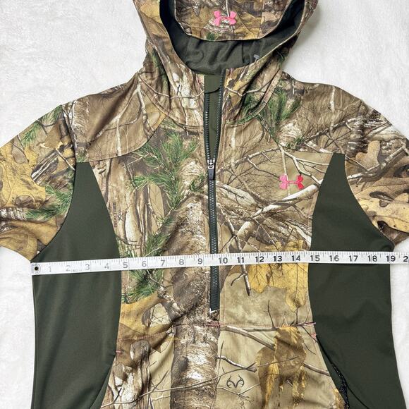 UNDER ARMOUR Half Zip Pullover Scent Control Camo Hunting Jacket Hoodie Medium - Picture 12 of 14